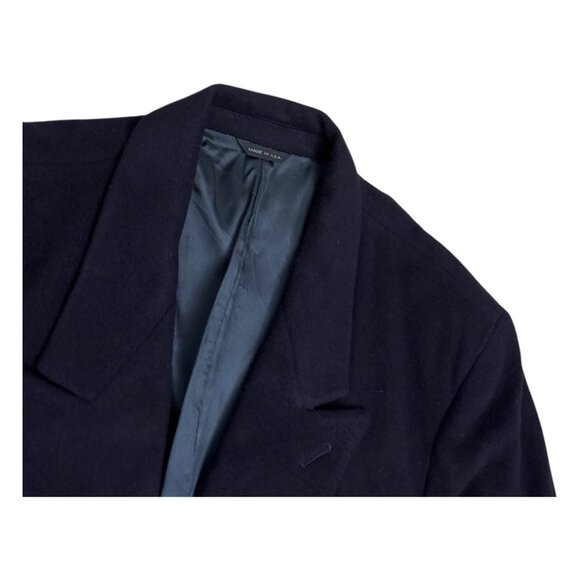 Vintage 80s CARRIAGE STOCK SAGE ALLEN Wool Designer Business Pea Coat Trench XL - Picture 8 of 9